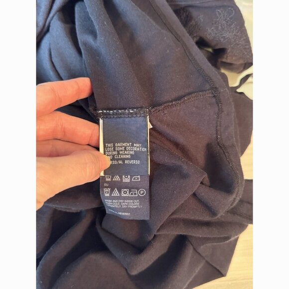 Vtg Tommy Hilfiger Heritage Y2K Dress Small Black Embroidered Preppy 90s Grunge - Picture 5 of 10